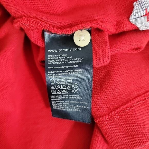 Tommy Hilfiger Men’s XL Polo Shirt Red Classic Fit Embroidered Logo Golf - Picture 7 of 7